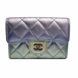 シャネル(CHANEL)のシャネル/CHANEL/カードケース/クラシックフラップ/マトラッセ/カーフ/パープルグラデーション/AP0214 【SA7648】(名刺入れ/定期入れ)