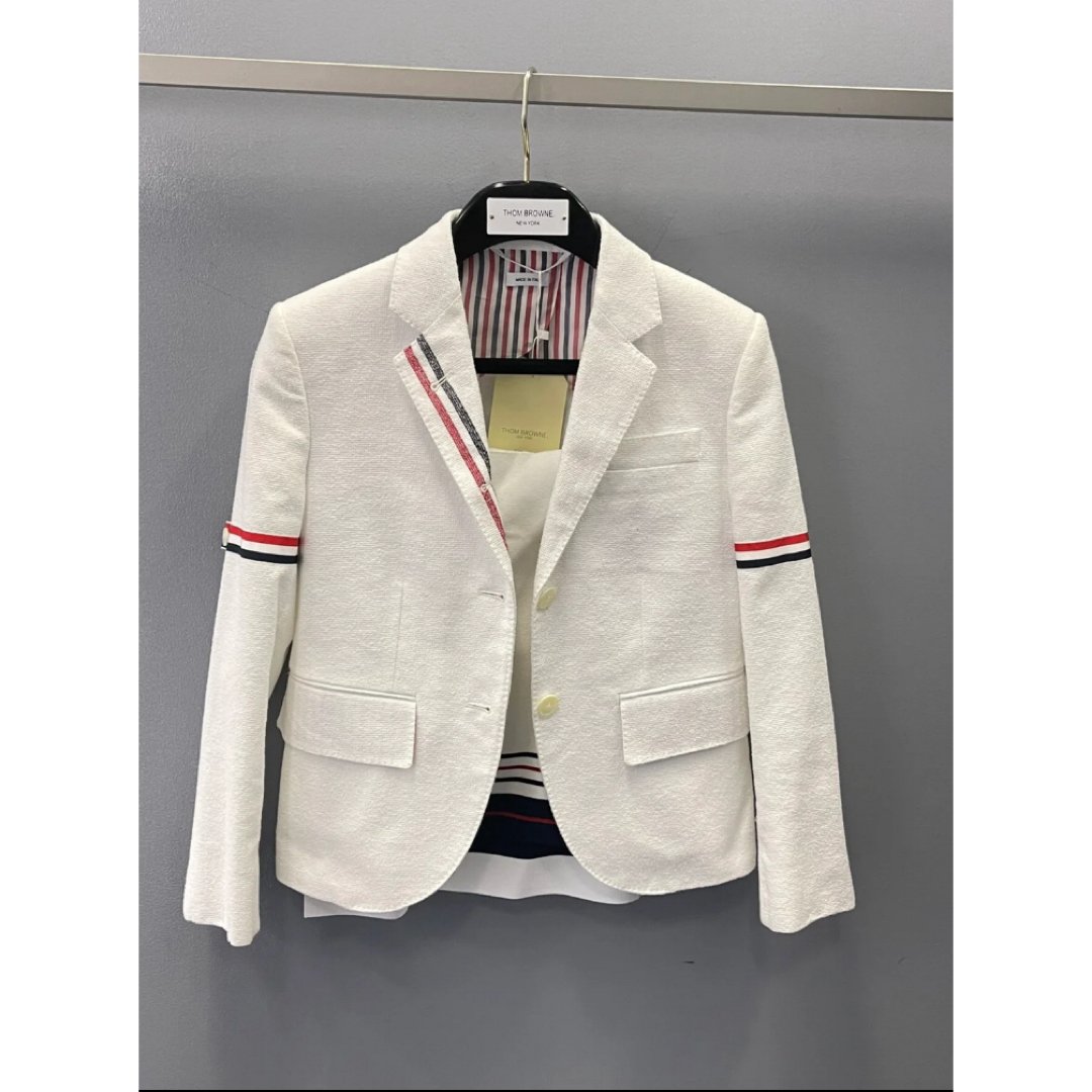 THOM BROWNE(トムブラウン)のレア！36 トムブラウンTHOM BROWNEツイードジャケット レディースのジャケット/アウター(テーラードジャケット)の商品写真