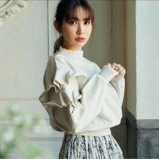 ハーリップトゥ(Her lip to)のRuffled Cotton-Jersey Sweatshirt(女性タレント)