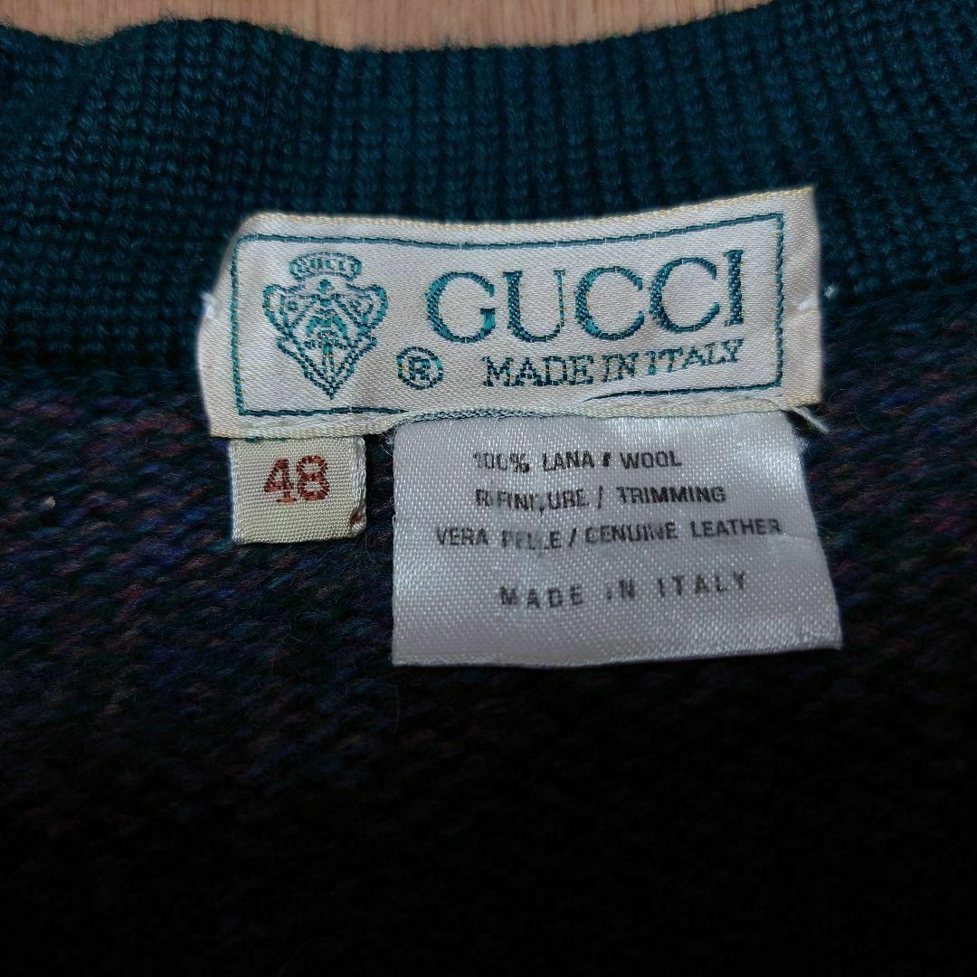 Gucci(グッチ)のイタリア製　70s 80s OLD GUCCI　ニットセーター　オールドグッチ メンズのトップス(ニット/セーター)の商品写真