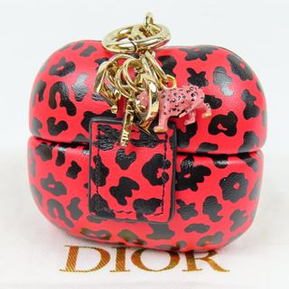 クリスチャンディオール(Christian Dior)の新品同様美品 Christian Dior クリスチャンディオール AirPods Proケース イヤホンケース レオパード  その他小物 レザー ピンク レディース【中古】(その他)