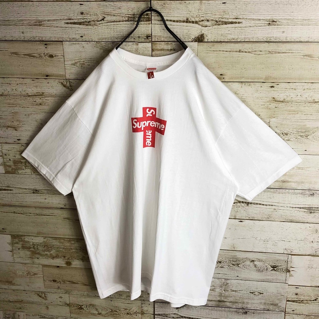 未使用タグ付き Supreme シュプリーム tシャツ クロスボックスロゴ入りお洋服のかーる