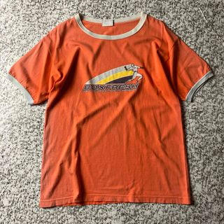 ヴィンテージ(VINTAGE)の【90sオールド】フェード　ボロ　キャラクター　ビンテージ　リンガーネックT(Tシャツ/カットソー(半袖/袖なし))