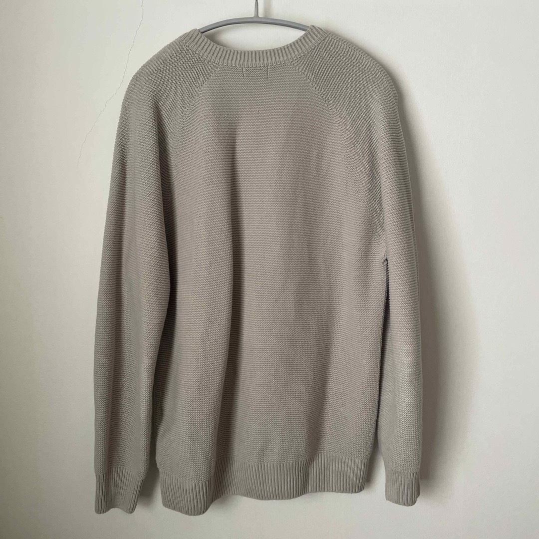 UNIQLO(ユニクロ)のユニクロ　3Dクルーネックセーター（長袖）ライトグレー メンズのトップス(ニット/セーター)の商品写真