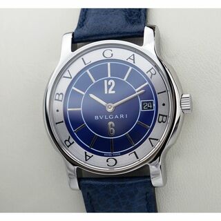 ブルガリ(BVLGARI)の美品 ブルガリ ソロテンポ ST35S ブルー メンズ Bvlgari(腕時計(アナログ))