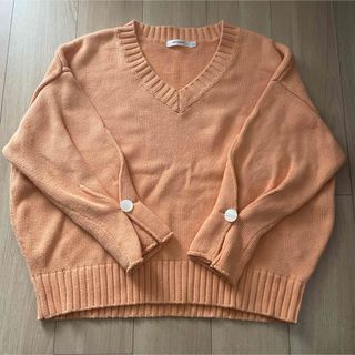 マウジー(moussy)のマウジー moussy SHELL BUTTON SLEEVE PULLOVER(ニット/セーター)