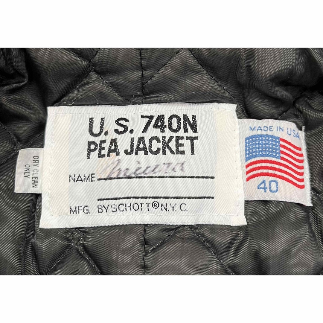 schott(ショット)のSCHOTT US740N PEA JACKET U.S ARMY サイズ40 メンズのジャケット/アウター(ピーコート)の商品写真
