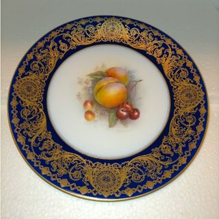 ロイヤルウースター(Royal Worcester)のロイヤルウースター　ペインテッドフルーツ　プレート　リチャード　セブライト(食器)