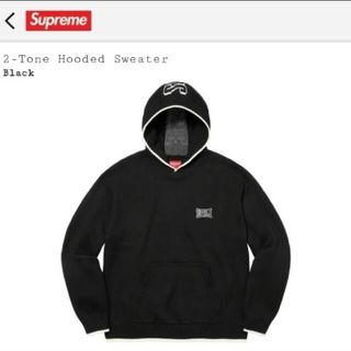 シュプリーム(Supreme)の【Black　S-size】2-Tone Hooded Sweater(ニット/セーター)