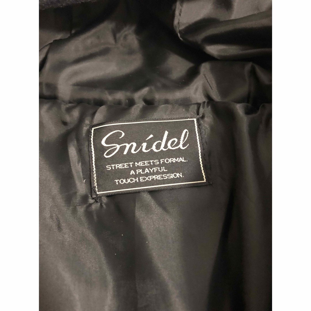 SNIDEL(スナイデル)のsnidel フード付きコート　ネイビー レディースのジャケット/アウター(ロングコート)の商品写真