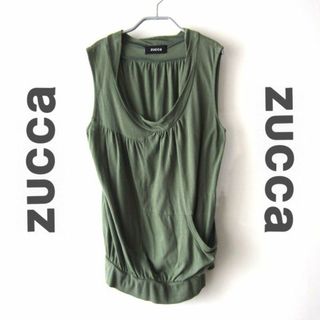 ズッカ(ZUCCa)の美品　ZUCCA／ズッカ★　片側にポケットの付いたノースリーブカットソー(カットソー(半袖/袖なし))