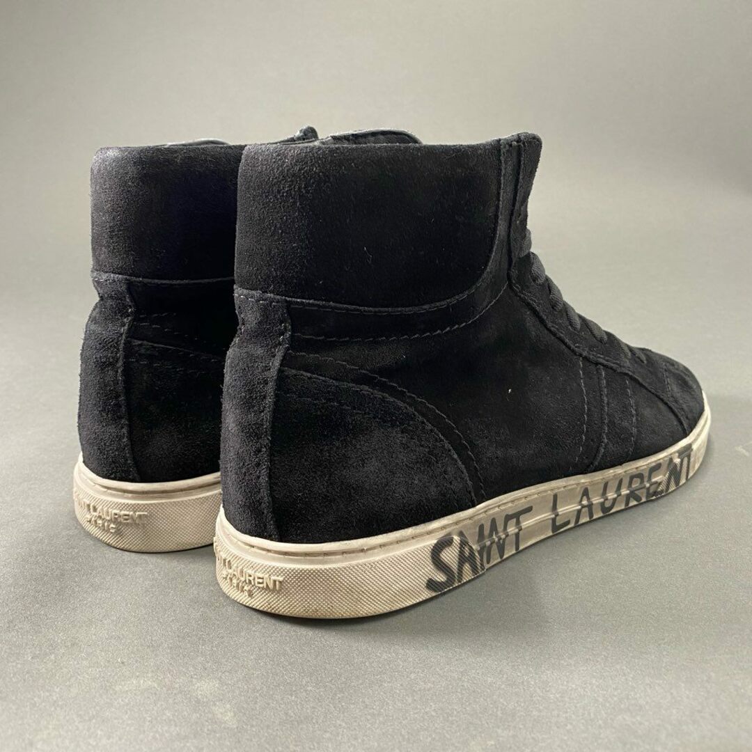 Saint Laurent(サンローラン)の7b24 SAINT LAURENT サンローラン イタリア製 Black Suede Joe Mid Top Sneaker ハイカットスニーカー シューズ 530228  41 ブラック スエード MADE IN ITALY メンズの靴/シューズ(スニーカー)の商品写真