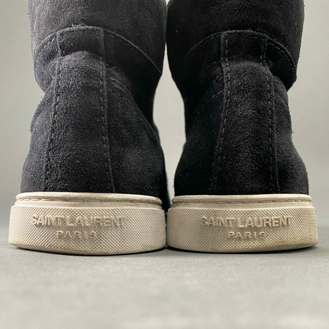 Saint Laurent(サンローラン)の7b24 SAINT LAURENT サンローラン イタリア製 Black Suede Joe Mid Top Sneaker ハイカットスニーカー シューズ 530228  41 ブラック スエード MADE IN ITALY メンズの靴/シューズ(スニーカー)の商品写真