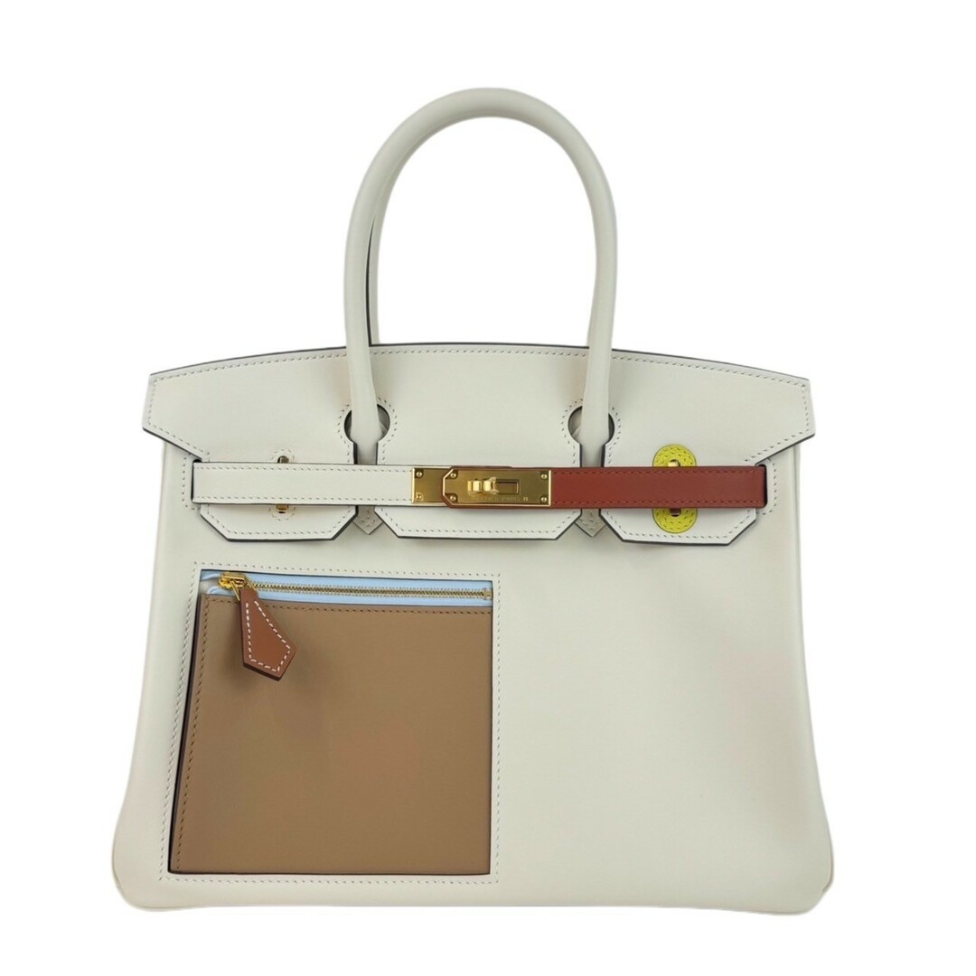 Hermes(エルメス)の新品未使用 HERMES エルメス Birkin30 Colormatic バーキン30 カラーマティック ナタ/キュイーブル/ライム/モーヴシルベストル/ブルーブリュム Swift スイフト GHW ゴールド金具 B刻 ハンドバッグ レディースのバッグ(ハンドバッグ)の商品写真