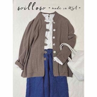 超希少 ✨美品【willow】アメリカ古着 ニット シェルボタン ジャケット