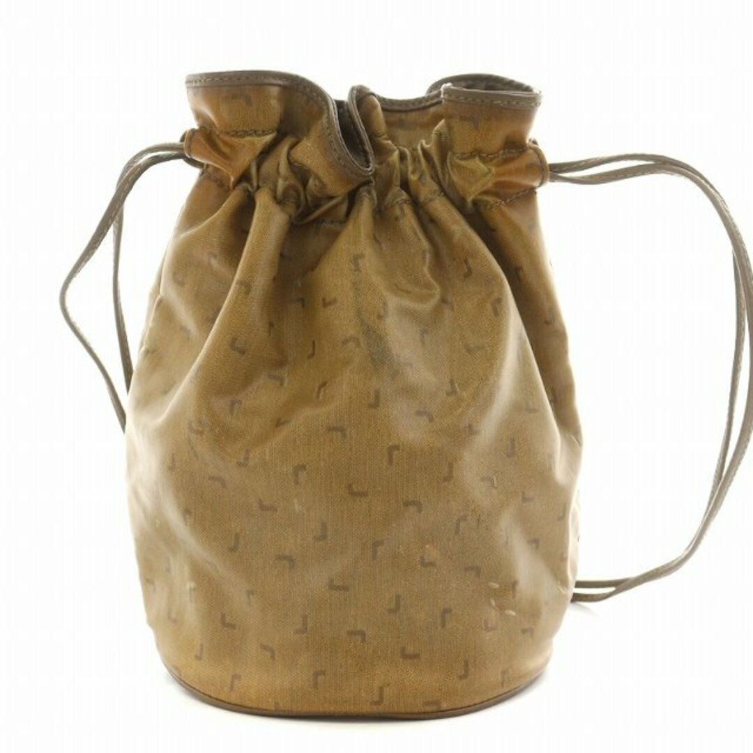 LANCEL(ランセル)のランセル LANCEL ショルダーバッグ 巾着 ロゴ 総柄 PVC 茶 ブラウン レディースのバッグ(ショルダーバッグ)の商品写真