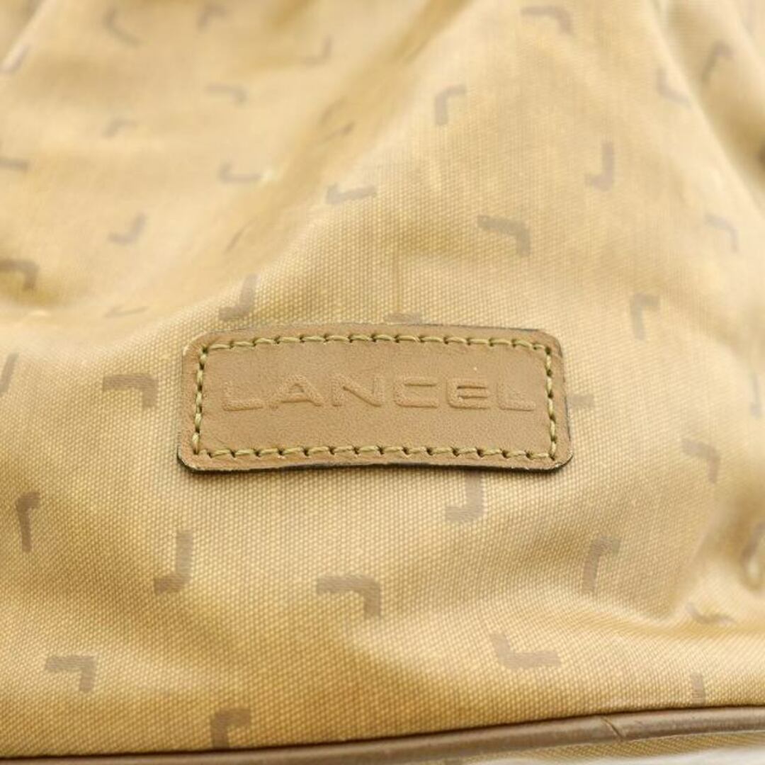 LANCEL(ランセル)のランセル LANCEL ショルダーバッグ 巾着 ロゴ 総柄 PVC 茶 ブラウン レディースのバッグ(ショルダーバッグ)の商品写真