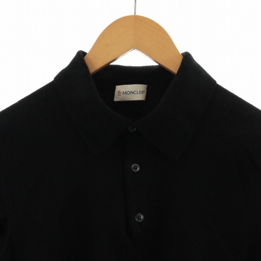 MONCLER(モンクレール)のMONCLER ポロシャツ カットソー 黒 E209P9300000 948AS メンズのトップス(ポロシャツ)の商品写真