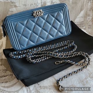 シャネル(CHANEL)の超超美品✨CHANEL✨ボーイシャネル マトラッセ チェーンウォレット クラッチ(ショルダーバッグ)