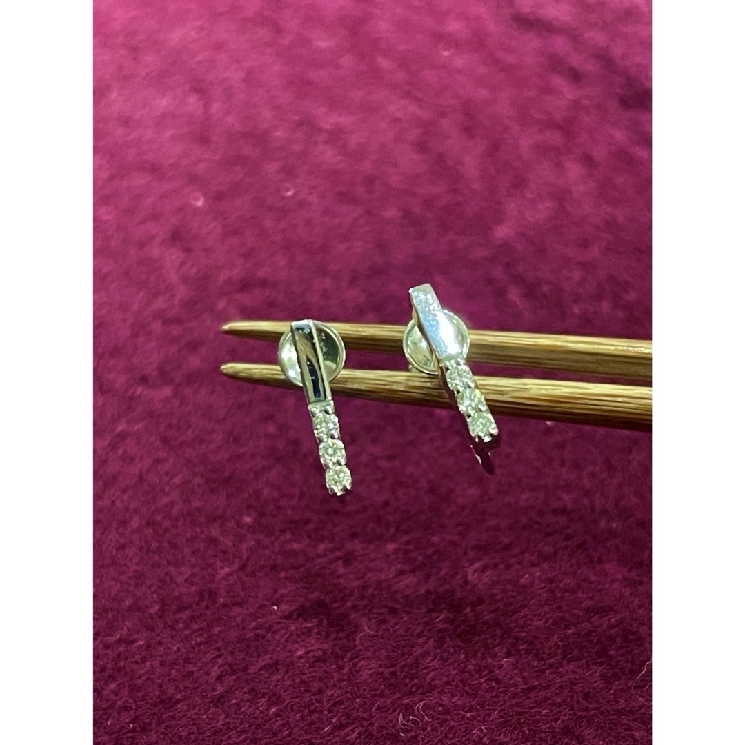 JEWELRY TSUTSUMI(ジュエリーツツミ)の10K ホワイトゴールド　ダイヤモンドイヤリング レディースのアクセサリー(イヤリング)の商品写真