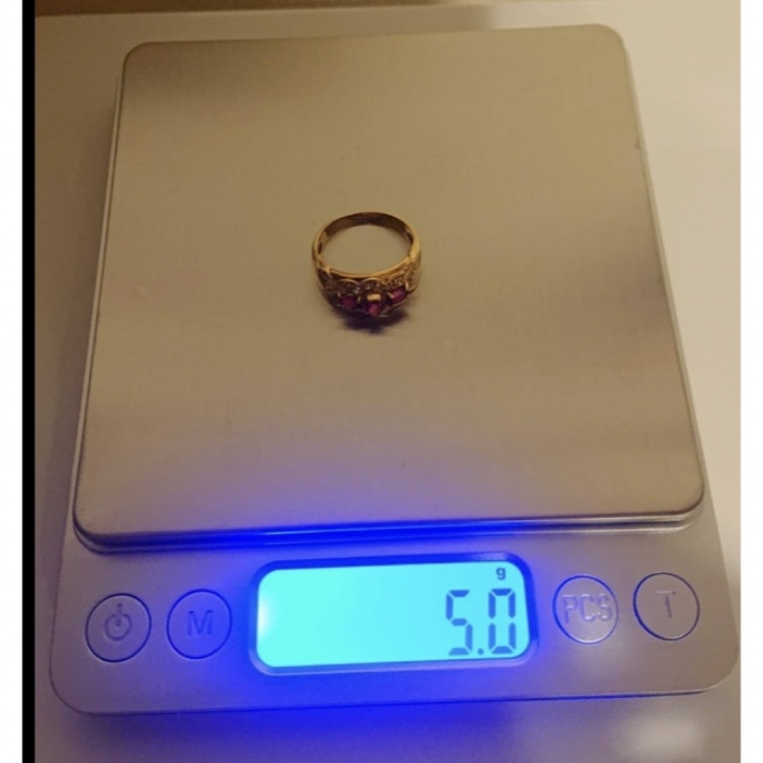 【新品未使用】K18 ルビー ダイヤモンド リング レディースのアクセサリー(リング(指輪))の商品写真