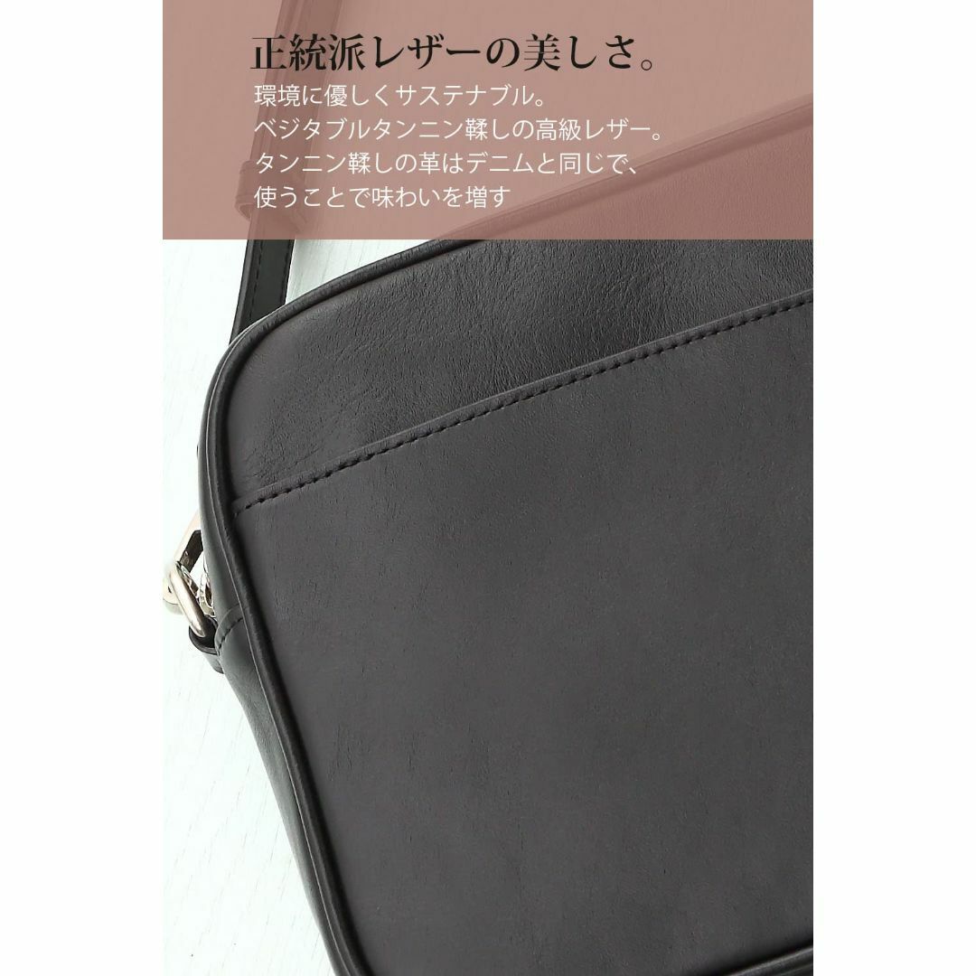 【色: ブラック】[HAKATA NO MORI LEATHER] 本革 ミニシ レディースのバッグ(その他)の商品写真