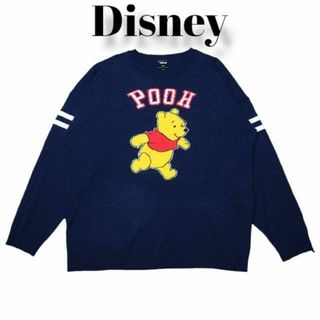 ディズニー(Disney)のDisney　くまのプーさん　ビッグプリント　アクリルニットセーター　ディズニー(ニット/セーター)