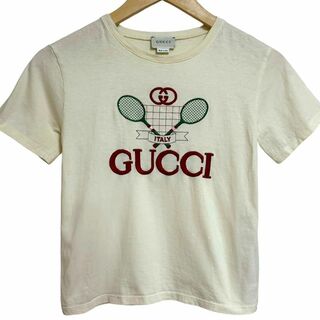 グッチ(Gucci)のGUCCI グッチ テニス ロゴ 半袖 Tシャツ 刺繍 子供服 キッズ ブランド(Tシャツ/カットソー)
