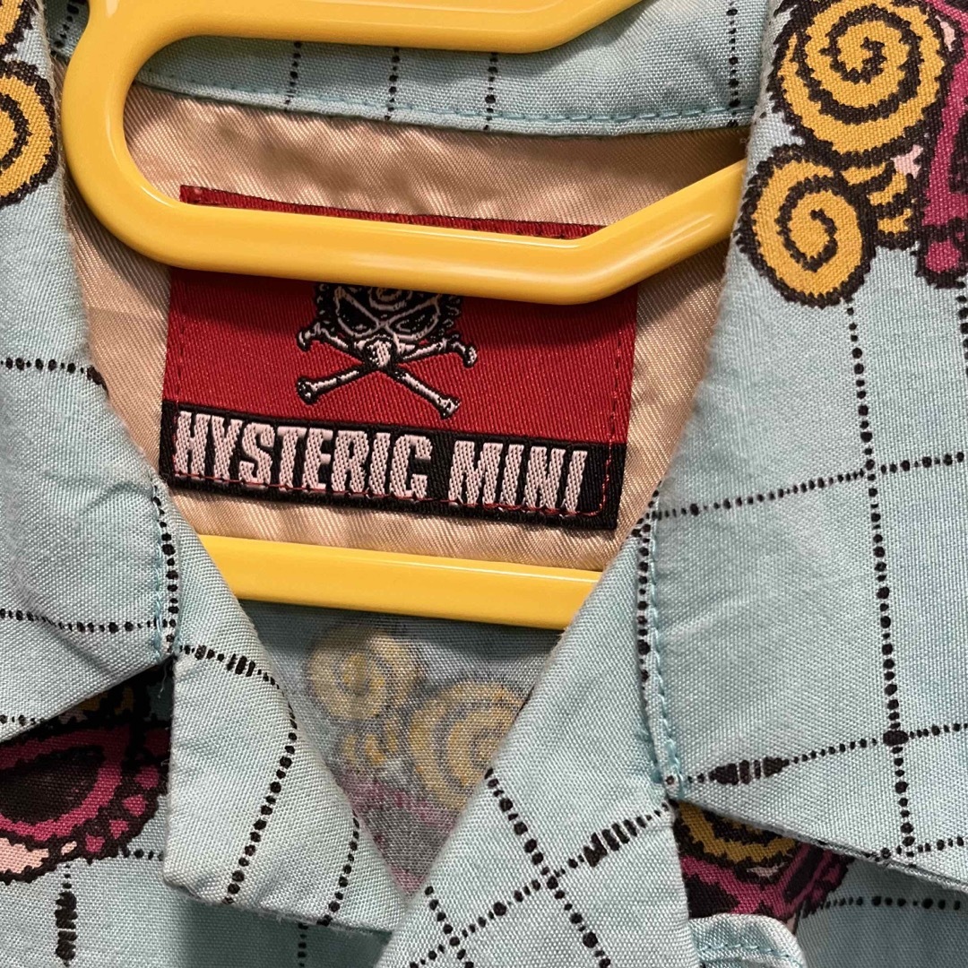 HYSTERIC MINI(ヒステリックミニ)の水色シャツ キッズ/ベビー/マタニティのキッズ服男の子用(90cm~)(ブラウス)の商品写真