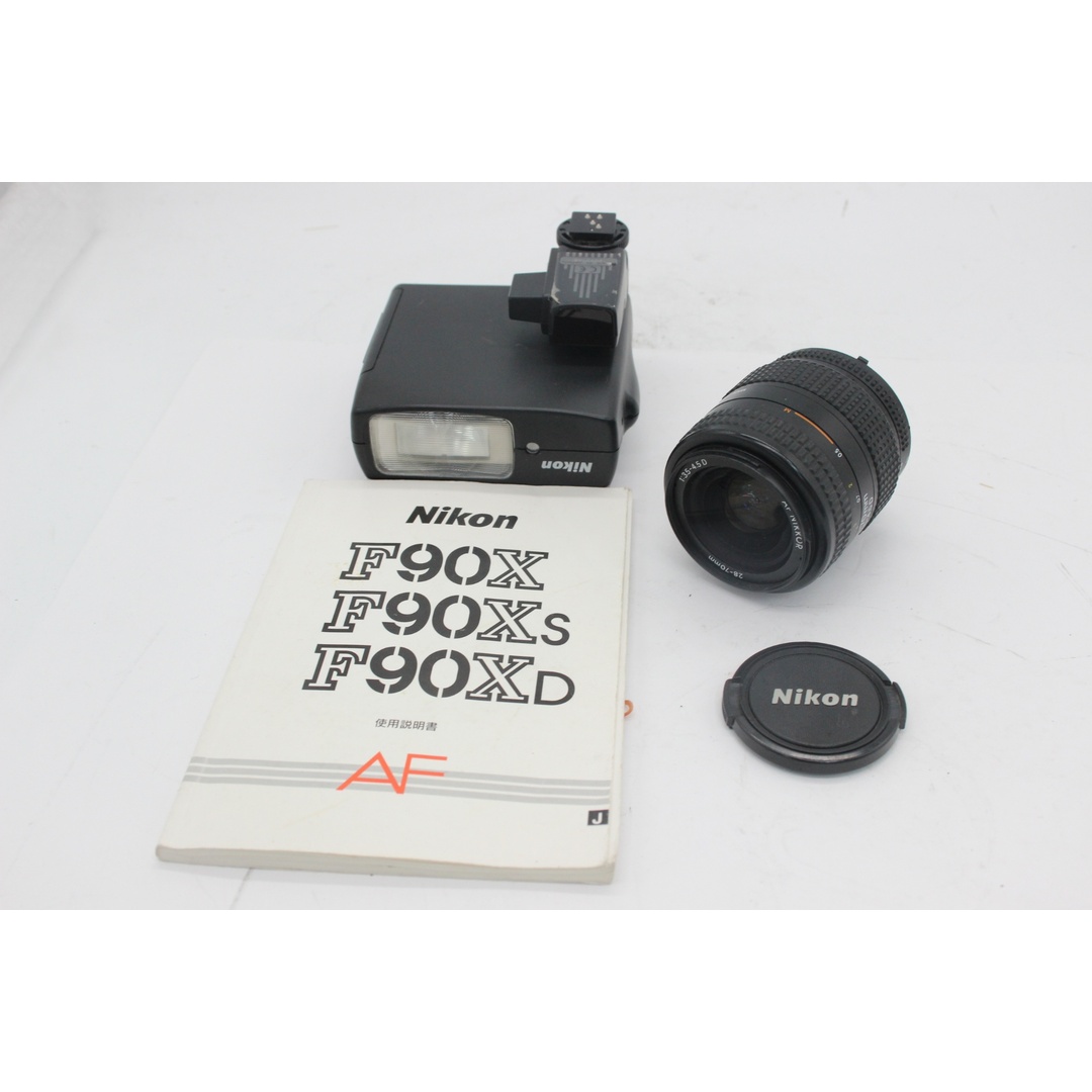 【返品保証】 ニコン Nikon F90X AF NIKKOR 28-70mm F3.5-4.5 D SB-27 ストロボ 説明書付き ボディレンズセット  s7171 スマホ/家電/カメラのカメラ(フィルムカメラ)の商品写真