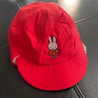 ミッフィー(miffy)のミッフィー ボアキャップ 48 赤　帽子(帽子)