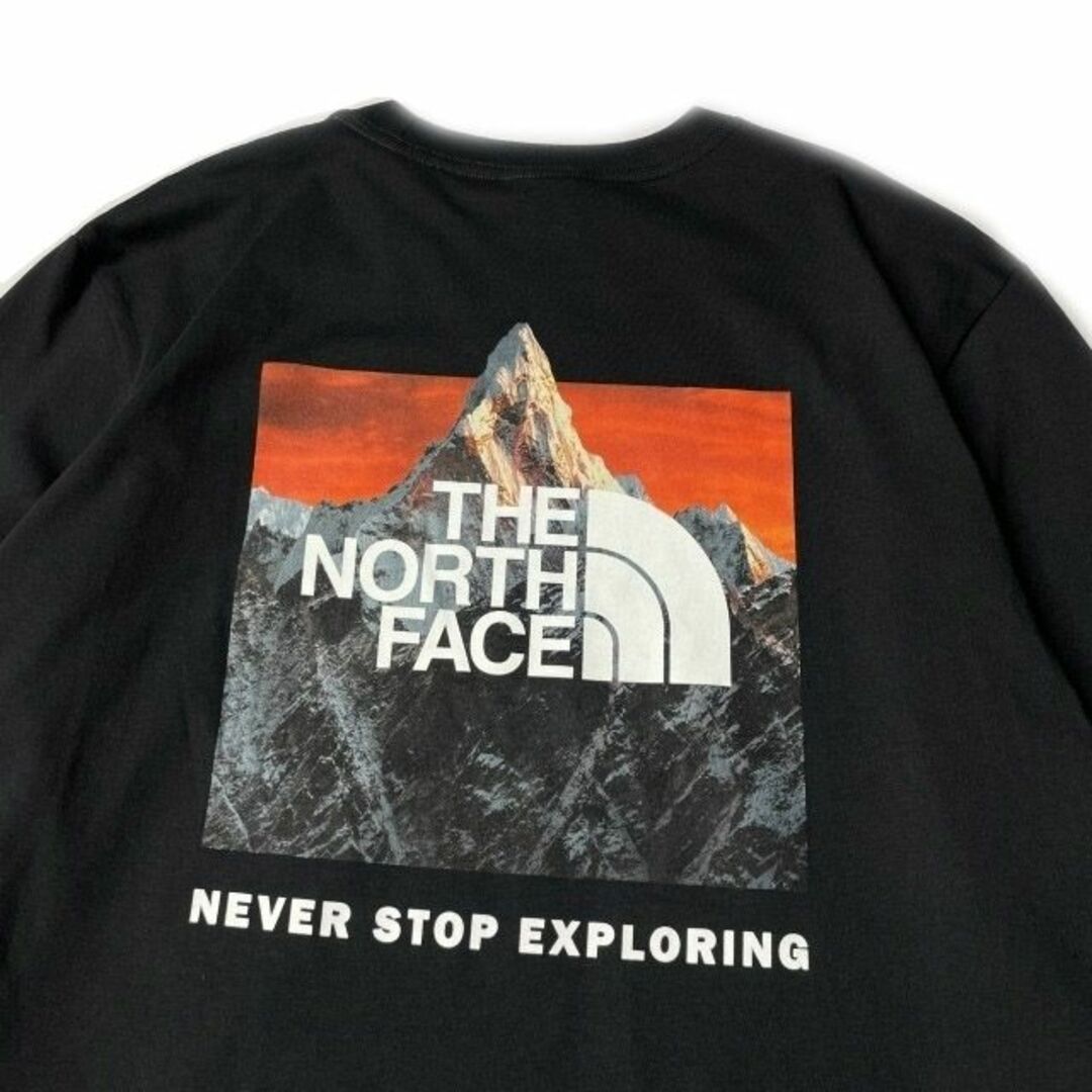 THE NORTH FACE(ザノースフェイス)のノースフェイス 長袖 Tシャツ US限定 コットン (M)黒 180902 メンズのトップス(Tシャツ/カットソー(七分/長袖))の商品写真