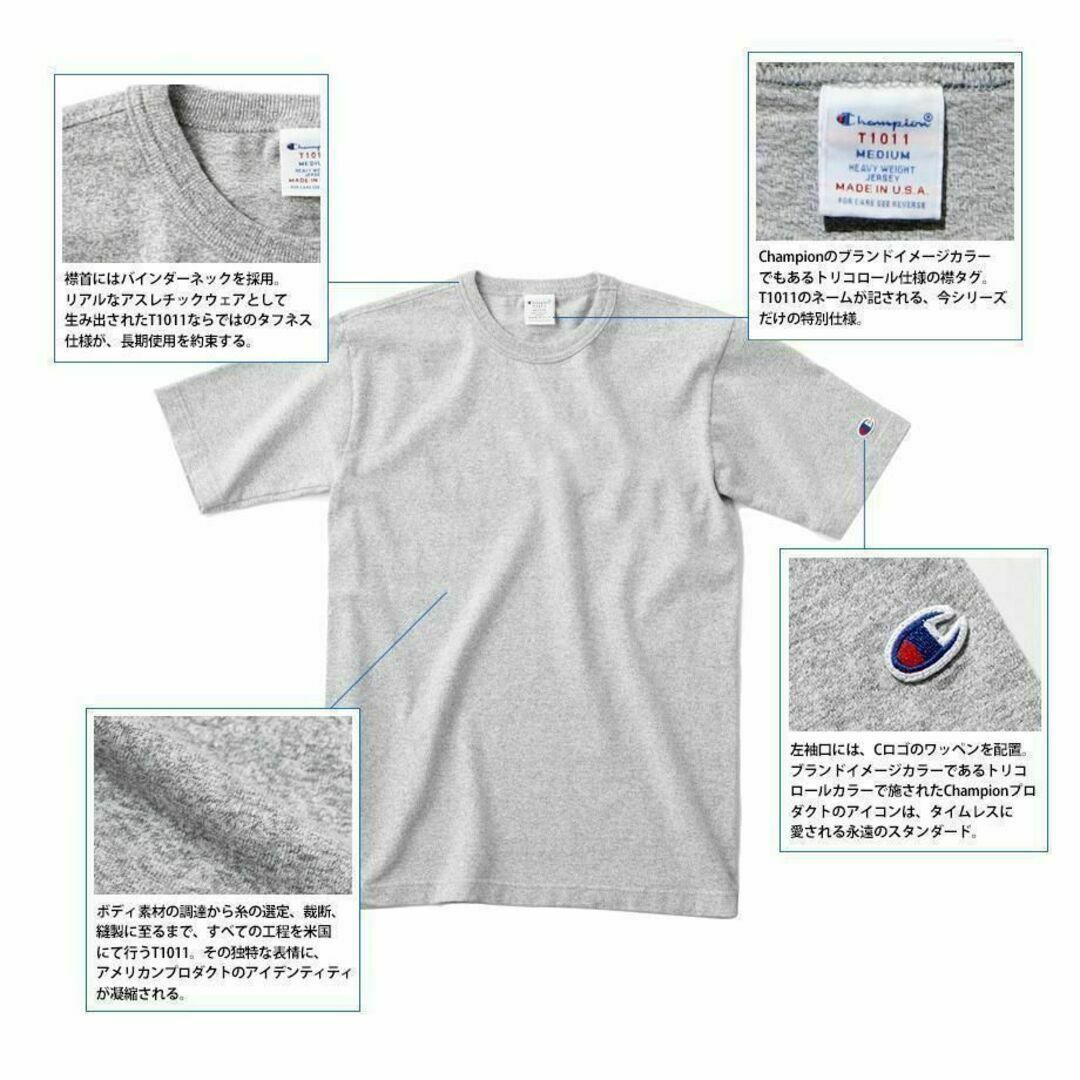 Champion(チャンピオン)の【新品日本正規品T1011・胸ポケット付M】チャンピオン ヘビーウエイトTシャツ メンズのトップス(Tシャツ/カットソー(半袖/袖なし))の商品写真