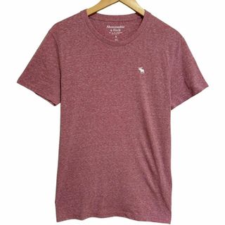 アバクロンビーアンドフィッチ(Abercrombie&Fitch)のAbercrombie&Fitch 半袖 Tシャツ トップス レッド ブランド(Tシャツ/カットソー(半袖/袖なし))