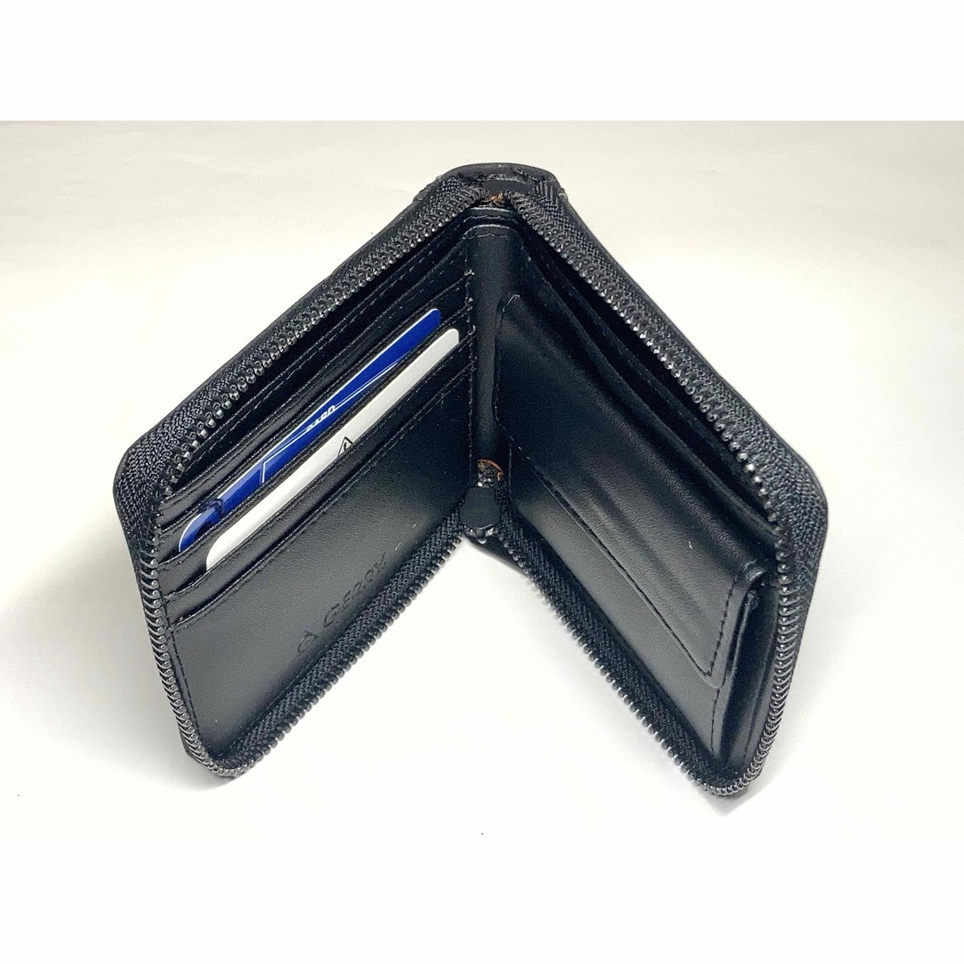 GERRY(ジェリー)のGERRY  ラウンドファスナー二つ折り財布 GES-02  ブラック メンズのファッション小物(折り財布)の商品写真