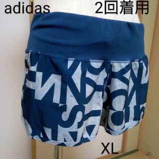 アディダス(adidas)の【２回着用】adidas　ランニングパンツ　美品 XLサイズ　総柄(ウェア)