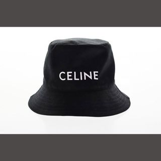 セリーヌ CELINE ロゴプリント コットン バケットハット 