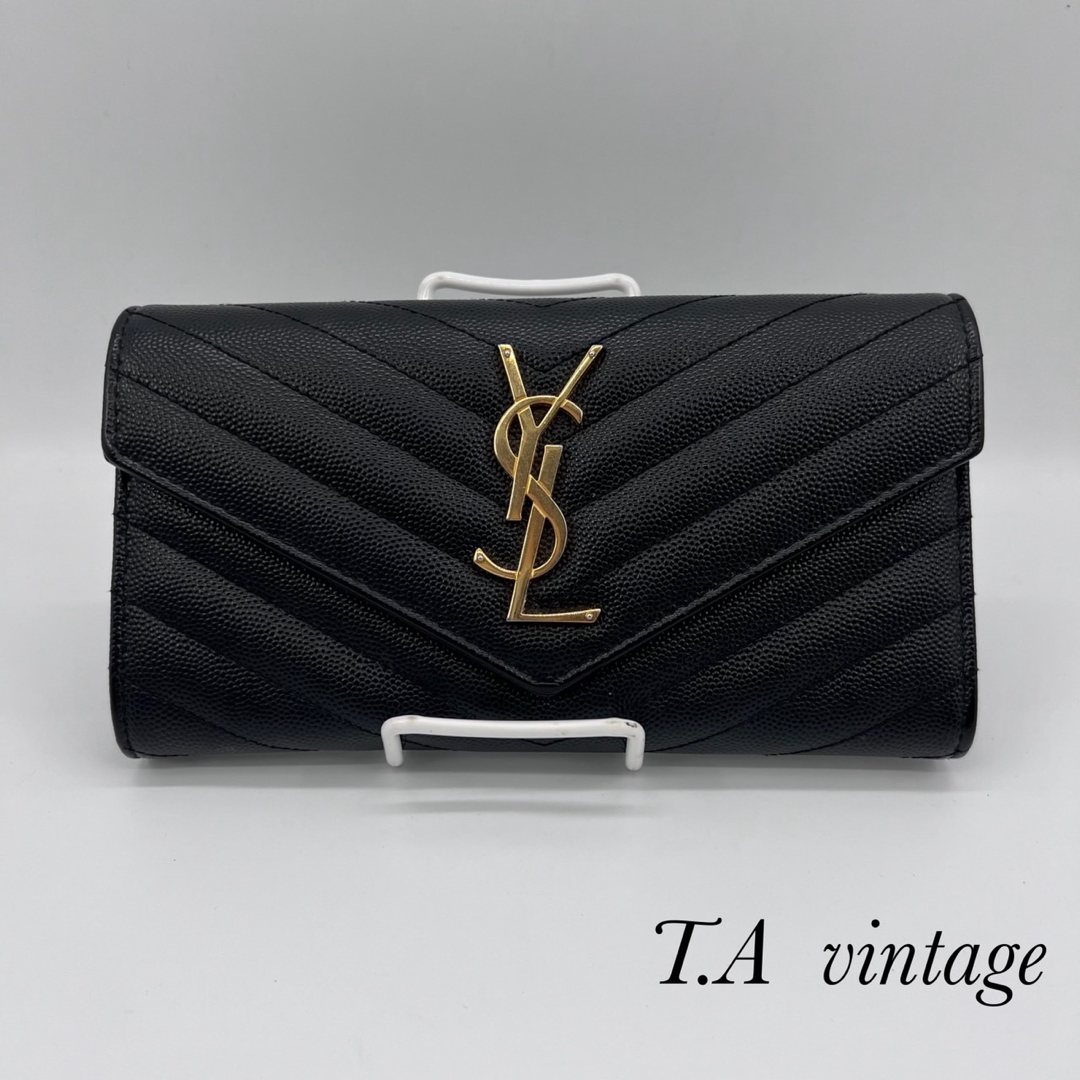 Saint Laurent - 美品！サンローラン パリ Vステッチ YSL 長財布