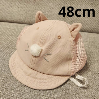 プティマイン(petit main)の美品♡プティマイン♡猫耳 キャップ 帽子 48cm(帽子)