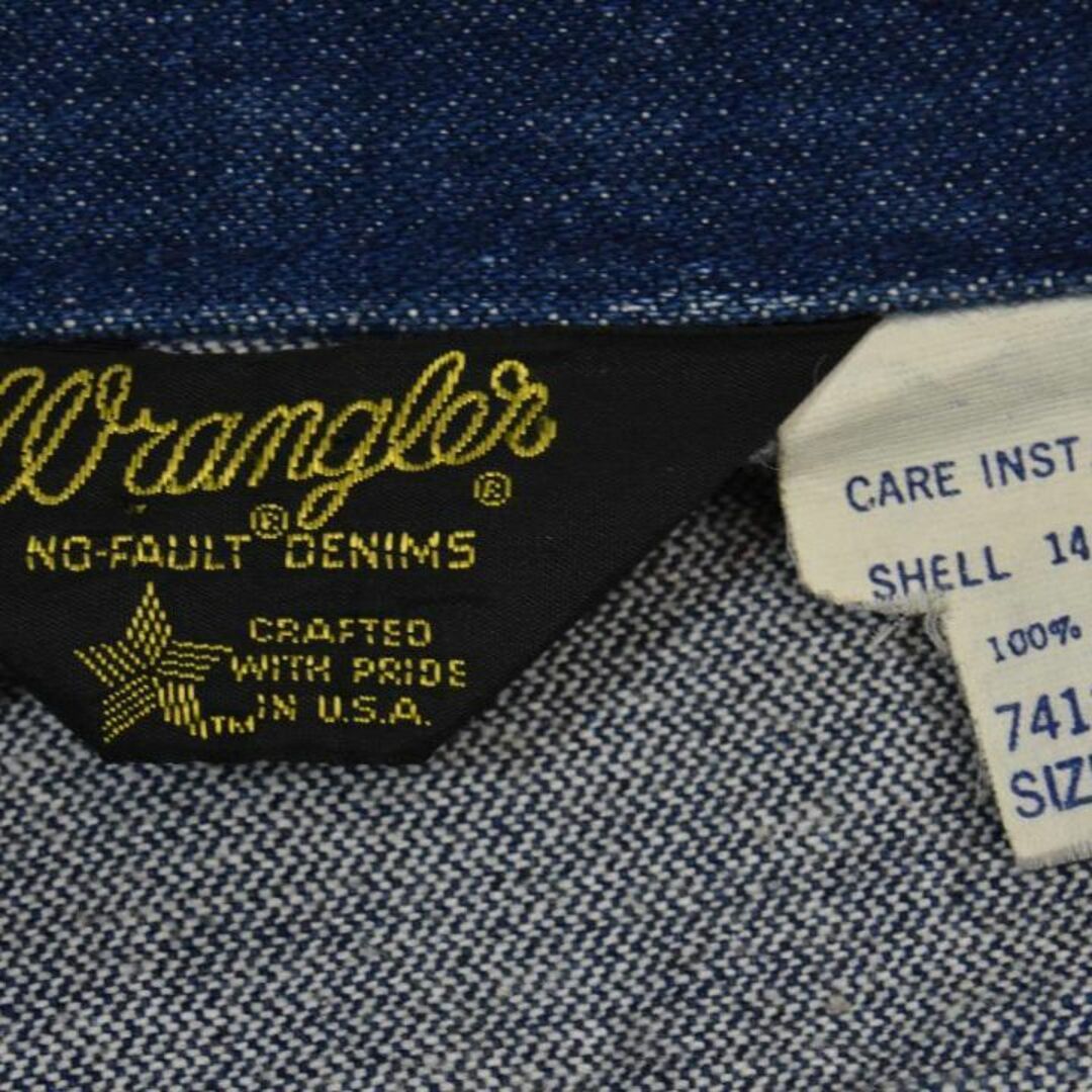 Wrangler(ラングラー)のラングラー 80’ｓ 74126 USA製ビンテージ Wrangler MJ メンズのジャケット/アウター(Gジャン/デニムジャケット)の商品写真