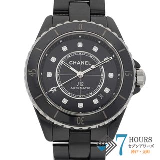 シャネル(CHANEL)の【119845】CHANEL シャネル  H5702 J12  ブラックダイヤル CE 自動巻き ギャランティーカード 純正ボックス 腕時計 時計 WATCH メンズ 男性 男 紳士【中古】(腕時計(アナログ))