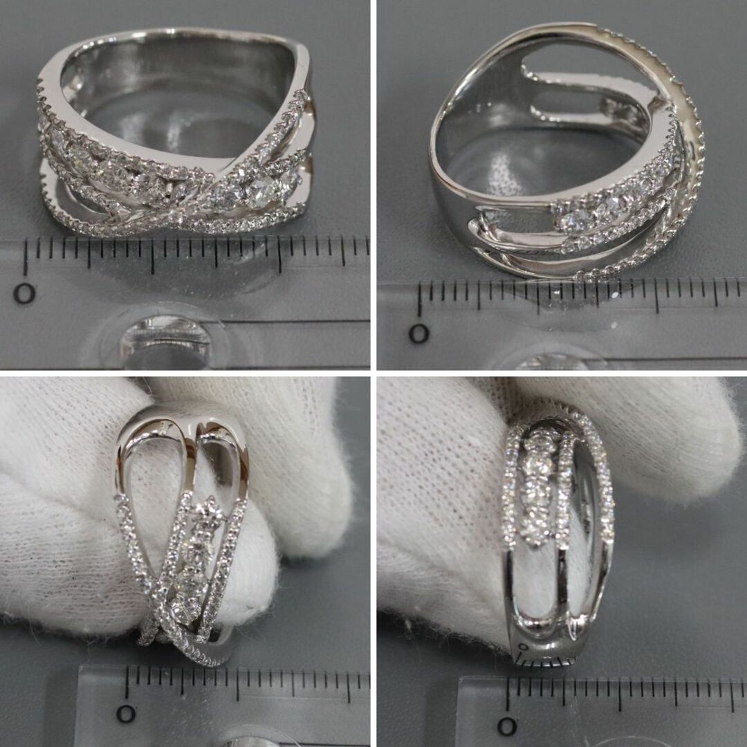 K18WGダイヤモンドリング D1.30 8.2g #17 レディースのアクセサリー(リング(指輪))の商品写真