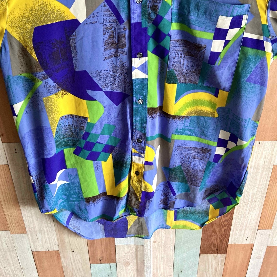 ART VINTAGE(アートヴィンテージ)の古着 90s 00s archive 総柄シャツ ポリエステル y2k  メンズのトップス(シャツ)の商品写真