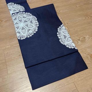 新品【夏用名古屋帯 麻】既製品☆おしゃれな淡いチェック柄♪の通販 by