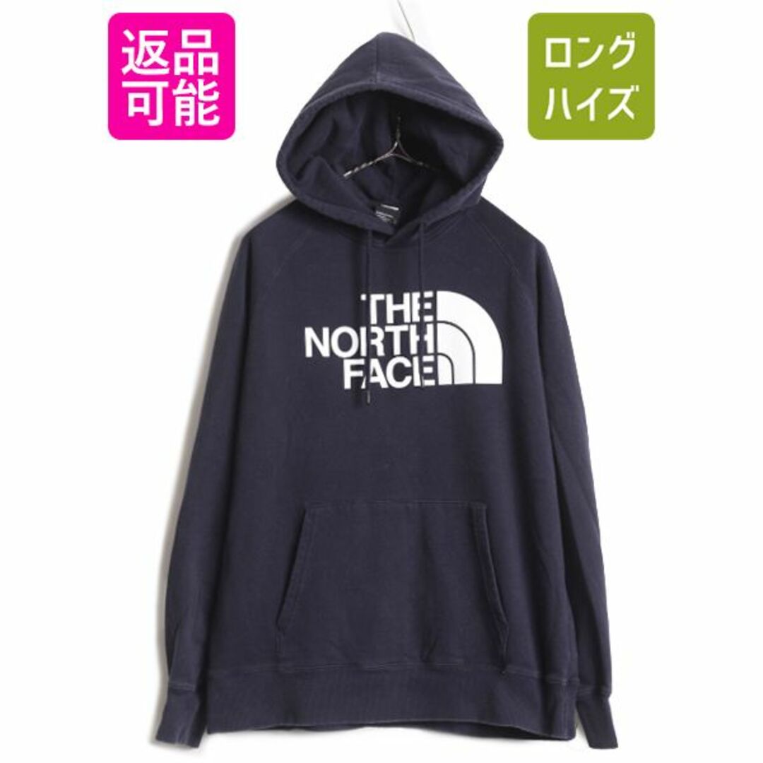 THE NORTH FACE(ザノースフェイス)のノースフェイス プリント スウェット フード パーカー レディース L 古着 The North Face アウトドア トレーナー プルオーバー 裏起毛 薄手 レディースのトップス(パーカー)の商品写真