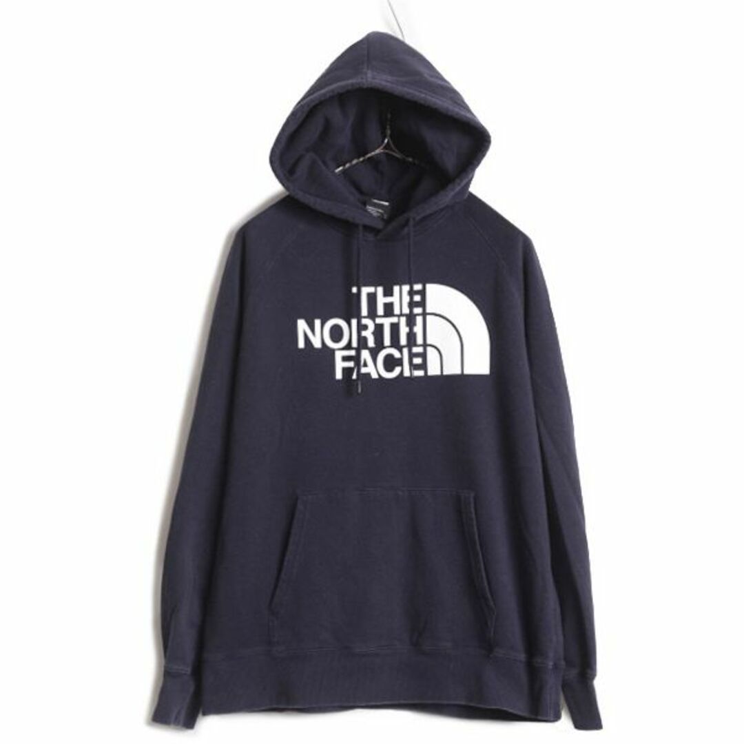 THE NORTH FACE(ザノースフェイス)のノースフェイス プリント スウェット フード パーカー レディース L 古着 The North Face アウトドア トレーナー プルオーバー 裏起毛 薄手 レディースのトップス(パーカー)の商品写真