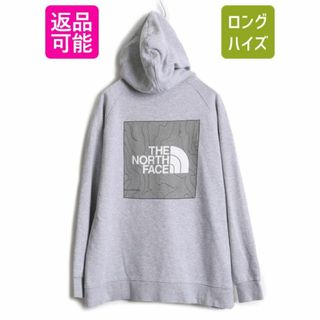 ザノースフェイス(THE NORTH FACE)のノースフェイス 両面 プリント スウェット フード パーカー レディース XXL 古着 The North Face アウトドア トレーナー プルオーバー 薄手(パーカー)