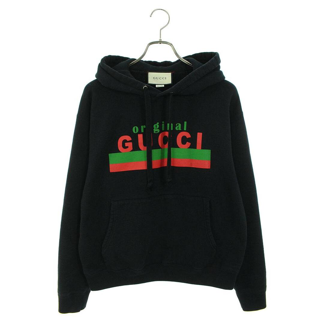 Gucci(グッチ)のグッチ  626989 XJCOR フロントロゴプルオーバーパーカー メンズ S メンズのトップス(パーカー)の商品写真