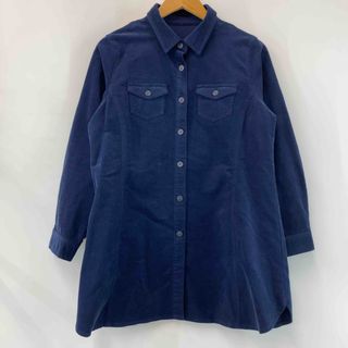 Navy Blue ネイビー ブル 無地 シンプル レディース  シャツ/ブラウス(七部/長袖)(シャツ/ブラウス(長袖/七分))