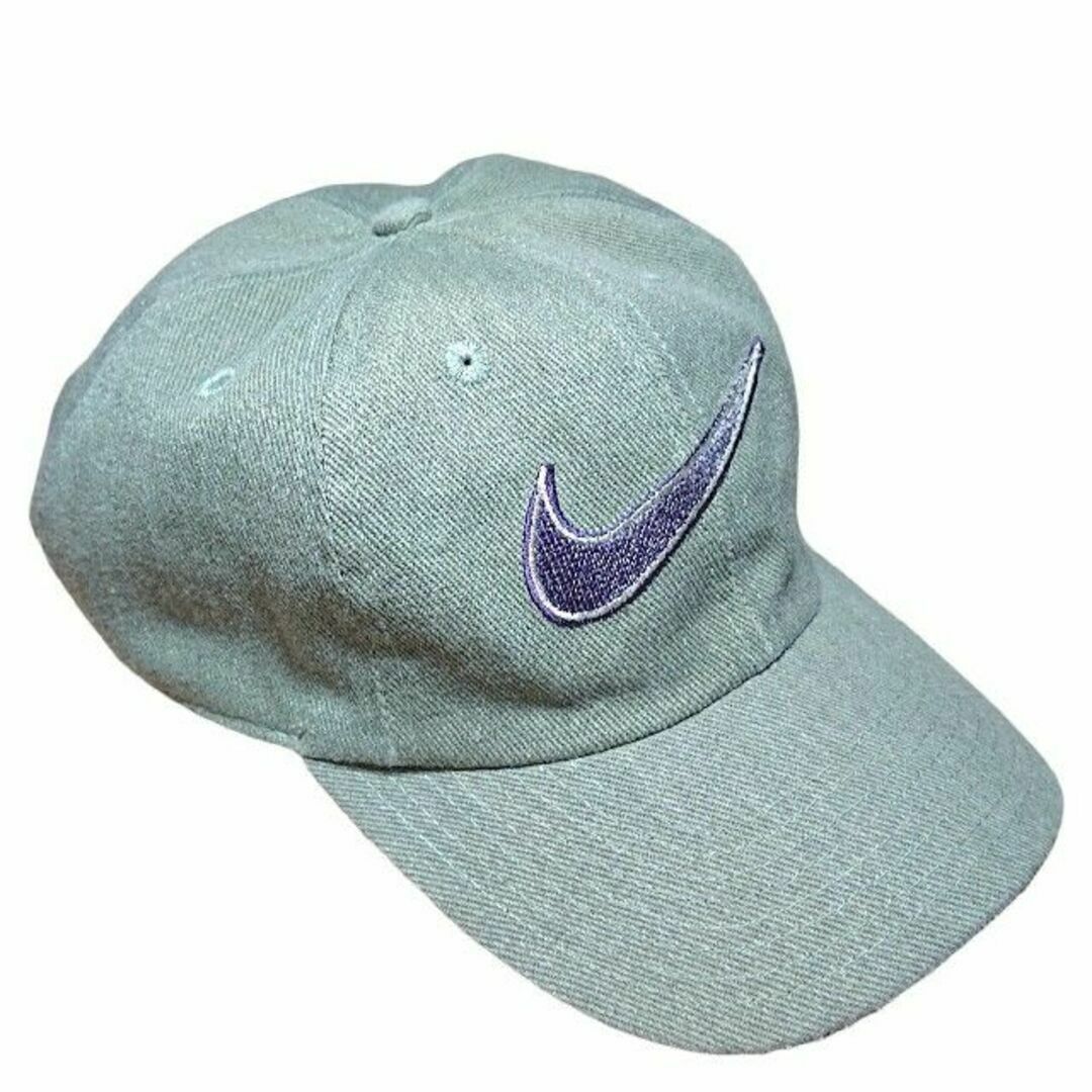 NIKE - 90s NIKE ビッグスウォッシュ 刺繍 キャップ 古着 ナイキ NIKE - 90s NIKE ビッグスウォッシュ 刺繍 キャップ 古着 ナイキ
